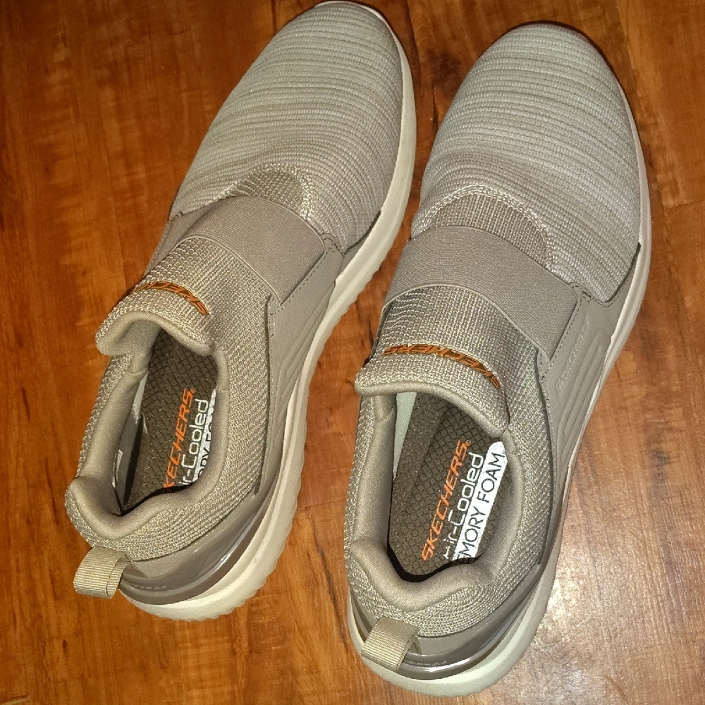 Skechers Men's Light Gray Slip-On Sneakers
